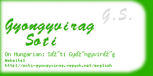 gyongyvirag soti business card